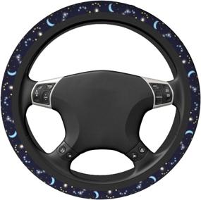 img 1 attached to Ultimate Starry Moon Steering Wheel Cover for Cars and SUVs – Non-Slip Neoprene Universal Fit for Men and Women – Stylish Accessories for Decorative Upgrade – 15 Inch