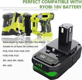 img 2 attached to Bonacell 2Pack 3.0Ah Replacement Battery And Charger Combo For Ryobi 18V - Compatible With ONE+ P102 P103 P104 P105 P107 P108 P109 P190 P191 P122 Tools