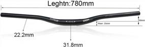 img 2 attached to Extra Long Riser Bar Mountain Bike Handlebar - 31.8Mm Diameter, 780Mm Width - Compatible With Most Bicycles, Road Bikes, BMX, Fixie Gear, Cycling - Made Of Aluminum Alloy, Black Finish