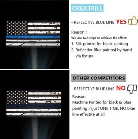 img 1 attached to Reflective Tattered Stickers American Enforcement Exterior Accessories