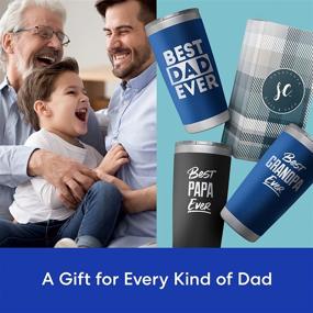 img 3 attached to Vacuum Insulated Best Dad Ever Tumbler - Stainless Steel Travel Mug - Perfect Birthday Gift For New Dads - Worlds Best Dad Cup From Kids - Ideal Father'S Day Or Bday Gift For Dad - SassyCups