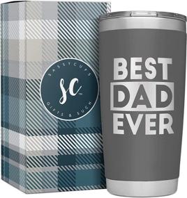 img 4 attached to Vacuum Insulated Best Dad Ever Tumbler - Stainless Steel Travel Mug - Perfect Birthday Gift For New Dads - Worlds Best Dad Cup From Kids - Ideal Father'S Day Or Bday Gift For Dad - SassyCups