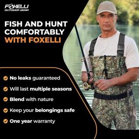 img 2 attached to Foxelli Waterproof Chest Waders For Men And Women - Camo Hunting And Fishing Waders With Bootfoot Design, Made Of 2-Ply Nylon/PVC Materials