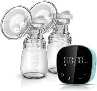 🍼 double wear breast pump: 2022's quietest, portable, and painless breast pump with strong suction, 4 modes, 9 levels, and 24mm flange logo