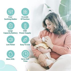 img 3 attached to 🍼 Double Wear Breast Pump: 2022's Quietest, Portable, and Painless Breast Pump with Strong Suction, 4 Modes, 9 Levels, and 24mm Flange