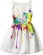 girls' sleeveless dresses with painted butterflies, roses, and animal prints - perfect for casual fall outfits logo