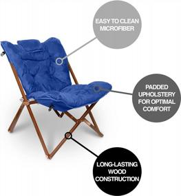 img 1 attached to Stylish Butterfly Folding Chair: Perfect For Dorms, Bedrooms & Living Rooms!