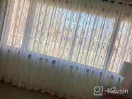 img 1 attached to Yellow Sheer Grommet Window Curtains 84 Inches Length Diamond Embroidered 2 Panels Living Room Bedroom Top Finel review by Borris Mcgee