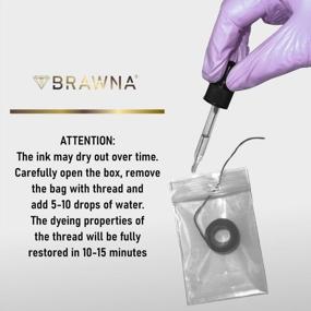 img 3 attached to Get Precise Mapping With BRAWNA Pre Inked String For Microblading And Microshading - 4 Pack Premium Kit For PMU And Microblading Supplies