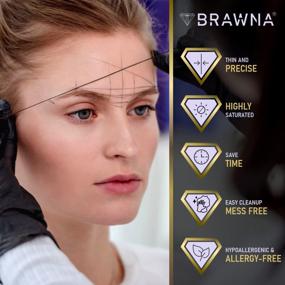 img 1 attached to Get Precise Mapping With BRAWNA Pre Inked String For Microblading And Microshading - 4 Pack Premium Kit For PMU And Microblading Supplies