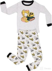 img 1 attached to 🚀 Elowel 2-Piece 100% Cotton Toddler Pajama Set for 12 Months - Boys and Girls Sleepwear