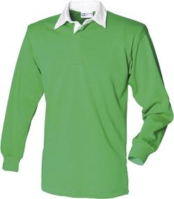 img 2 attached to Front Sleeve Plain Rugby Shirt Men's Clothing best on Shirts