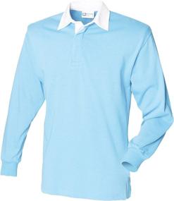 img 3 attached to Front Sleeve Plain Rugby Shirt Men's Clothing best on Shirts