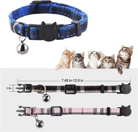 img 2 attached to 🐱 Vetoo 5 Pack Cat Collars with Bell: Durable & Safe Adjustable Collars for Boy and Girl Cats