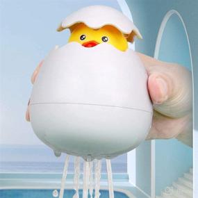 img 1 attached to 🦆 SEO-Optimized: Duck Hatching Egg Squirting Rain Cloud Bathtub Water Toy with Hidden Duck - Ideal for Filling Easter Eggs, Pool Floating - Perfect Birthday or Christmas Gift for Toddler Boys, Girls, and Kids