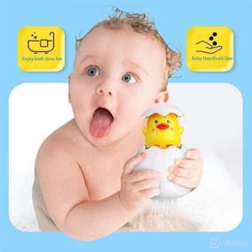 img 3 attached to 🦆 SEO-Optimized: Duck Hatching Egg Squirting Rain Cloud Bathtub Water Toy with Hidden Duck - Ideal for Filling Easter Eggs, Pool Floating - Perfect Birthday or Christmas Gift for Toddler Boys, Girls, and Kids