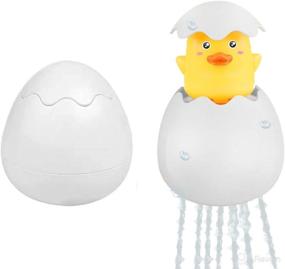 img 4 attached to 🦆 SEO-Optimized: Duck Hatching Egg Squirting Rain Cloud Bathtub Water Toy with Hidden Duck - Ideal for Filling Easter Eggs, Pool Floating - Perfect Birthday or Christmas Gift for Toddler Boys, Girls, and Kids