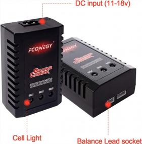img 2 attached to Зарядное устройство FCONEGY B3 Lipo 10 Вт для 7,4-11,1 В Lipo-батарей Балансировочное зарядное устройство для 2S/3S RC Батарея/батарея для страйкбольного пистолета