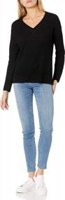 img 1 attached to Soft & Stylish Women'S Thermal V-Neck Sweater By Goodthreads