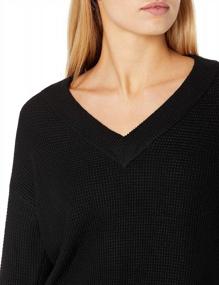 img 2 attached to Soft & Stylish Women'S Thermal V-Neck Sweater By Goodthreads