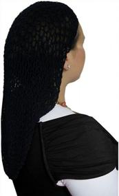 img 1 attached to Large Crochet Snood For Extra Long Hair - Optimized Hair Net For Extended Hair Lengths