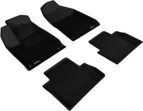 img 4 attached to 🚗 3D MAXpider - L1CY00301509 Chrysler 200 2015-2017 Custom Fit All-Weather Car Floor Mats Liners, Kagu Series (Black)