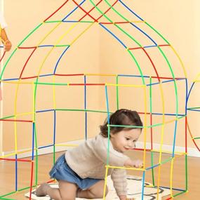 img 2 attached to Build Endless Fun And Learning With 800 Pcs Of Straw Constructor STEM Building Toys