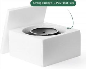 img 1 attached to POTEY 8.8 Inch Large Ceramic Plant Pots With Drainage Holes And Plugs For Indoor & Outdoor House Plants Such As Christmas Cactus, Scindapsus Aureum, And Ivy Vine - 805 Black