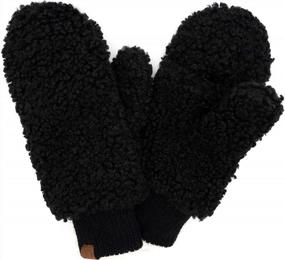 img 3 attached to Women'S Convertible Fingerless Faux Fur Mittens By Funky Junque Exclusives