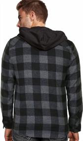 img 1 attached to Crowns Lightweight Hoodie Flannel Shirt Black Men's Clothing in Shirts