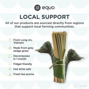 img 1 attached to 🌱 EQUO Grass Straws - Eco-Friendly, Biodegradable, & Plastic-Free Drinking Straws (50-Pack Standard Size)