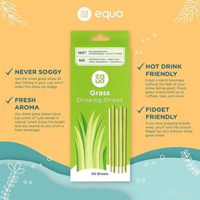 img 3 attached to 🌱 EQUO Grass Straws - Eco-Friendly, Biodegradable, & Plastic-Free Drinking Straws (50-Pack Standard Size)