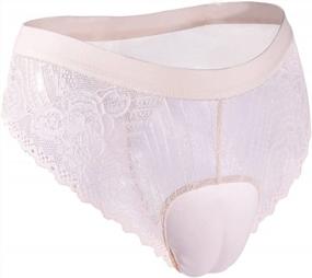 img 2 attached to Crossdresser Perfection: BaronHong'S Lace Floral Mens Thong Underwear With Camel Toe Hiding And Shaping