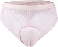 crossdresser perfection: baronhong's lace floral mens thong underwear with camel toe hiding and shaping logo