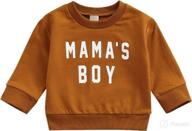 👕 funky fall fashion: stylish baby boys/girls letter print sweater for comfortable chic looks logo