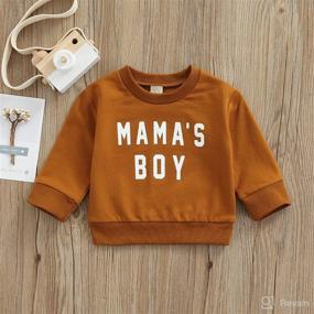 img 3 attached to 👕 Funky Fall Fashion: Stylish Baby Boys/Girls Letter Print Sweater for Comfortable Chic Looks