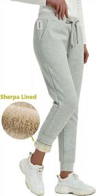 img 3 attached to Soft Sherpa-Lined Women'S Jogger Pants By Soojun