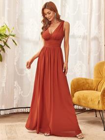 img 1 attached to Ever-Pretty Sleeveless V-Neck Semi-Formal Maxi Evening Dress 09016