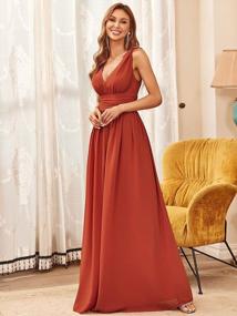 img 2 attached to Ever-Pretty Sleeveless V-Neck Semi-Formal Maxi Evening Dress 09016