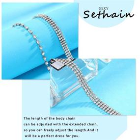 img 1 attached to Sethain Rhinestone Crystal Nightclub Accessories Women's Jewelry - Body Jewelry