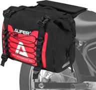 🏍️ aufer detachable motorcycle saddlebags: waterproof & reflective design - 2x40l throw over side bag for honda, yamaha, suzuki, etc. logo