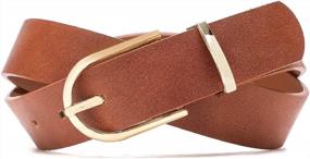 img 4 attached to Upgrade Your Style With Earnda Women'S Faux Leather Belt For Jeans