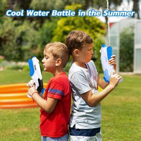 img 1 attached to 3 Pack Water Gun For Kids: Fast Trigger Summer Toy For Swimming Pools, Parties & Outdoor Beach Sand Water Fighting!