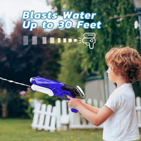 img 2 attached to 3 Pack Water Gun For Kids: Fast Trigger Summer Toy For Swimming Pools, Parties & Outdoor Beach Sand Water Fighting!