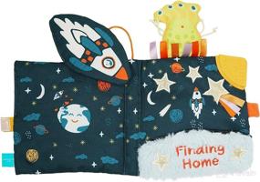 img 2 attached to 🚀 Explore the Stars! Manhattan Toy Little Rocket Soft Activity Crinkle Book for Baby & Toddler with Tethered Characters