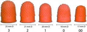 img 3 attached to Набор из 20 шипованных наперстков с конусом из натурального каучука 5 размеров для подсчета банкнот и перелистывания страниц