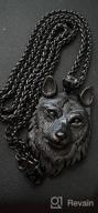 img 1 attached to Adjustable Spiga Chain Stainless 🐺 Steel Wolf Necklace with Hollow Round Pendant review by Walter Devarakonda
