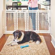 🐾 north states mypet 62" wide extra wide pet gate: usa-made, easy-to-operate, hardware mount pet gate for spacious areas (31" tall, ivory) логотип