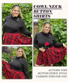 img 2 attached to Chic And Comfortable: RITERA Plus Size Long Sleeve Tops For Women - Available In XL-5XL