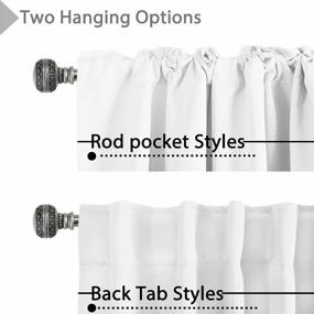 img 1 attached to Room Darkening Curtains - H.VERSAILTEX Thermal Insulated Drapes For Living Room & Bedroom, White Window Treatment Panels With Back Tab/Rod Pocket, Privacy Assured, 52 X 84 Inch, Set Of 2 Panels
